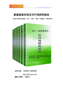 新能源客车项目可行性研究报告(专业经典案例)