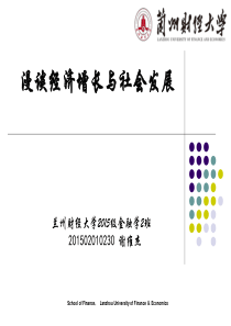 谢维杰——漫谈经济增长与社会发展