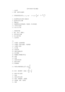 高考物理50个必考知识点