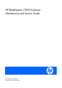 HP BladeSystem c7000 Enclosure Maintenance and Ser