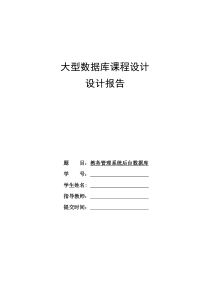 大型数据库课程设计报告范文10[1].31