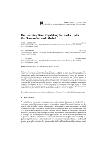 On learning gene regulatory networks under the Boo