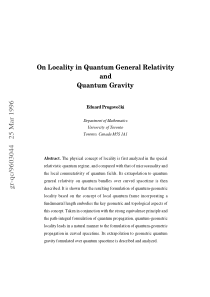 On Locality in Quantum General Relativity and Quan