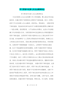 学习贯彻中纪委七次全会精神体会