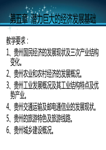 贵州省情第五章潜力巨大的经济发展基础