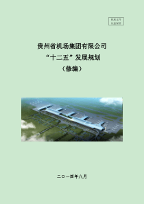 贵州省机场集团有限公司“十二五”发展规划(修编)