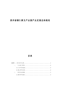 贵州省铜仁市紫玉产业园产业发展总体规划