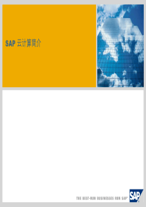 SAP+云计算简介