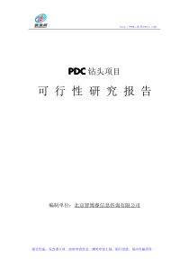 PDC钻头项目可行性研究报告