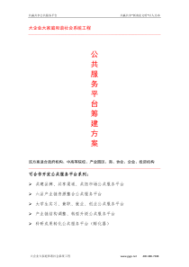 公共服务平台筹建方案