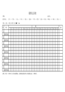 学校食堂服务人员晨检记录表