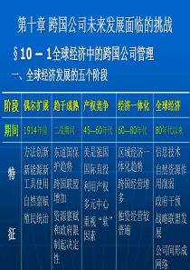 跨国公司未来发展面临的挑战