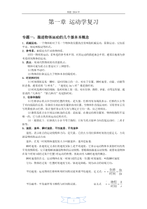 高中物理运动学专题复习