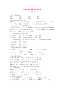 六年级语文毕业总复习专项训练1(无答案)-语文S版