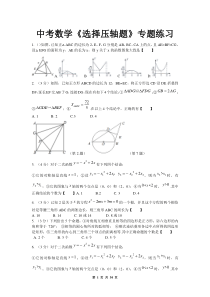 中考数学《选择压轴题》专题练习