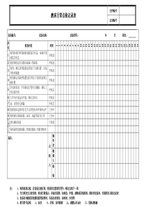 磨床日常点检表