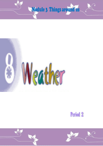 一年级下册英语课件-Unit-8《Weather》｜牛津上海版2-