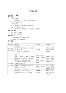 分子的性质教学设计