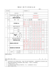 钢筋平行检验记录范本