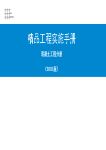 《精品工程实施手册》混凝土工程分册