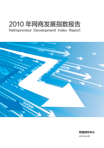 阿里巴巴XXXX年网商发展指数报告