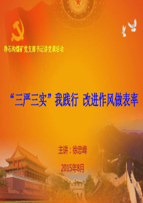 课件：2015年“三严三实”党课