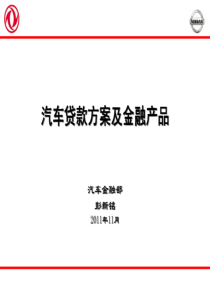 汽车贷款方案及金融产品(2011-2版)