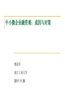 中小微企业融资难：成因与对策