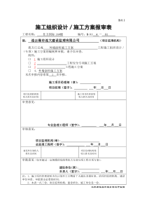 B.0.1--施工组织设计、施工方案报审表