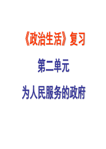 为人民服务的政府复习