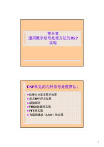 通用数字信号处理方法的DSP实现