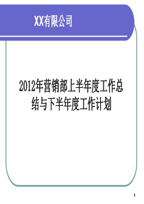 2012营销部上半年工作总结