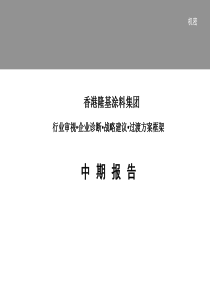 香港隆基（涂料）集团发展战略中期咨询报告