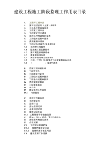 监理表格A、B、C全包括