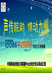 安徽公司客户服务中心企业文化示范点材料