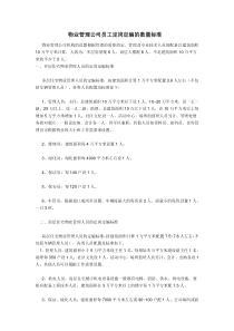 物业管理公司员工定岗定编的数量标准