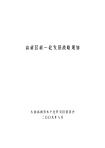 高新区新一轮发展战略规划