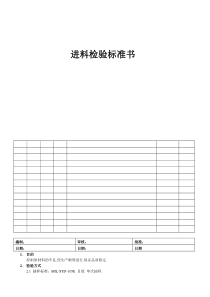 变压器材料进料检验标准