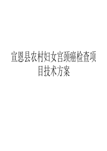 湖北省农村妇女宫颈癌检查项目技术方案--百度推荐