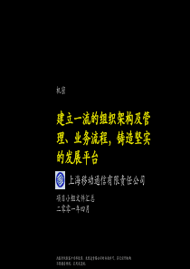 麦肯锡《上海移动通信有限责任公司---建立一流的组织架构及管理、业务流程，铸造坚实的发展平台》330