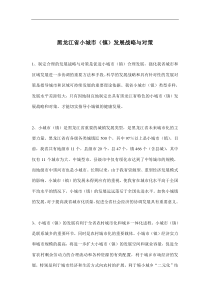 黑龙江省小城市（镇）发展战略与对策(doc9)(1)