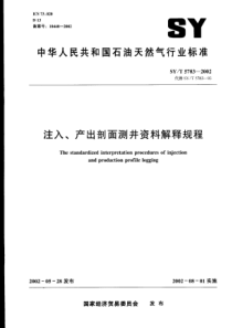 SYT57832002注入产出剖面测井资料解释规程