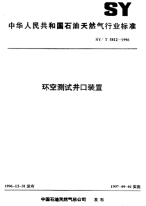 SYT58121996环空测试井口装置