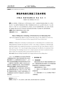 侧钻井免射孔滑套工艺技术研究