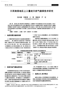 川西南部地区上三叠统天然气勘探技术研究