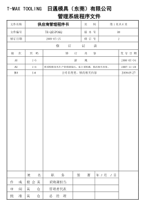 TR-QESP06Q供应商管理程序书