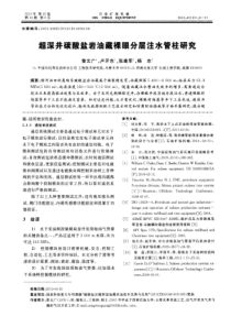 超深井碳酸盐岩油藏裸眼分层注水管柱研究