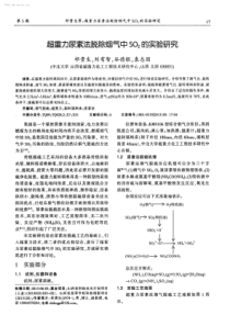 超重力尿素法脱除烟气中SO2的实验研究