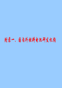 附录一 国内外燃料电池研发机构