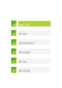 VR虚拟现实行业研究报告完整分享